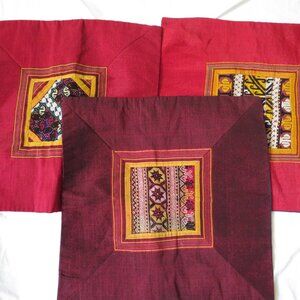 VINTAGE BOHO EMBROIDERED PILLOW COVER SET 🌿✨